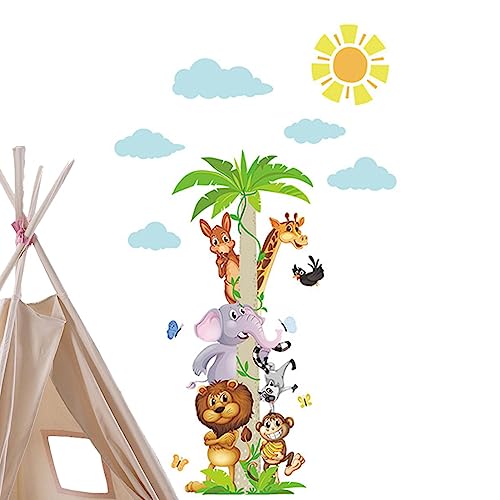fanelod Dschungeltier-Wandaufkleber für Kinderzimmer, Wandaufkleber, Dekoration, Tierurserie, Wandaufkleber, wasserdicht, geruchlos, entzückende Tiere, Wandaufkleber für Klassenzimmer, Kindergarten fanelod Dschungeltier-Wandaufkleber für Kinderzimmer, Wandaufkleber, Dekoration, Tierurserie, Wandaufkleber, wasserdicht, geruchlos, entzückende Tiere, Wandaufkleber für Klassenzimmer, Kindergarten von fanelod