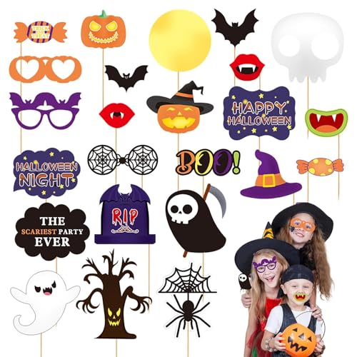 fanelod Halloween Photo Booth Props Halloween Requisiten für Fotoshooting 25X Gruselige Halloween Foto Requisiten Handheld für Fenster Kamin Tisch fanelod Halloween Photo Booth Props Halloween Requisiten für Fotoshooting 25X Gruselige Halloween Foto Requisiten Handheld für Fenster Kamin Tisch von fanelod