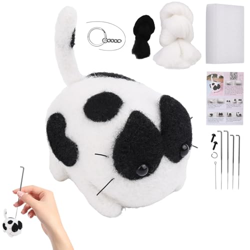 fanelod Nadelfilz-Anfänger-Set, handgefertigtes Nadelfilz-Tier-Katzen-Puppen-Set, kompakte Größe, Nadelfilz-Werkzeuge für manuelle Enthusiasten jeden Alters fanelod Nadelfilz-Anfänger-Set, handgefertigtes Nadelfilz-Tier-Katzen-Puppen-Set, kompakte Größe, Nadelfilz-Werkzeuge für manuelle Enthusiasten jeden Alters von fanelod