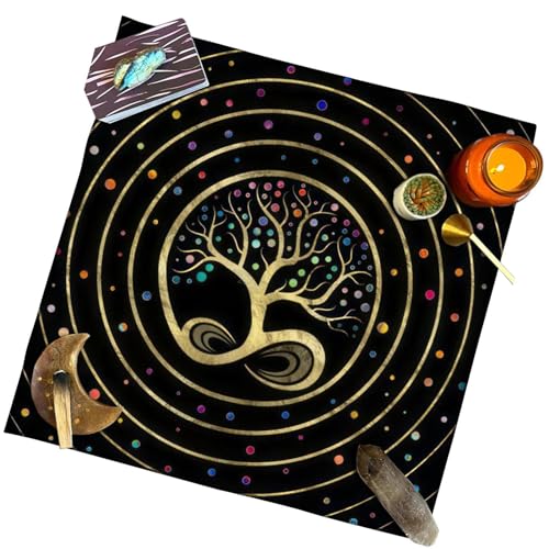 fanelod Tarot-Tischdecke, Mehrzweck-Tischdecke, weiche, geheimnisvolle Tischdecke, tragbare Tischdecke für Tarot-Enthusiasten, Berater fanelod Tarot-Tischdecke, Mehrzweck-Tischdecke, weiche, geheimnisvolle Tischdecke, tragbare Tischdecke für Tarot-Enthusiasten, Berater von fanelod
