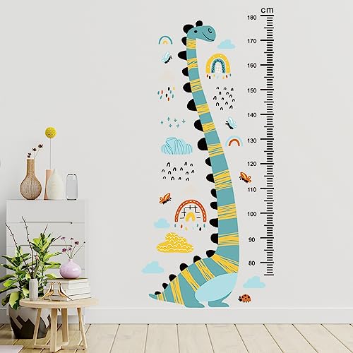 fanquare Grüne Dinosaurier Höhe Charts Wandtattoo mit Regenbogen Wolke, Abnehmbare Vinyl Wandaufkleber Kunst Dekor für Kinder Schlafzimmer Baby Kinderzimmer fanquare Grüne Dinosaurier Höhe Charts Wandtattoo mit Regenbogen Wolke, Abnehmbare Vinyl Wandaufkleber Kunst Dekor für Kinder Schlafzimmer Baby Kinderzimmer von fanquare