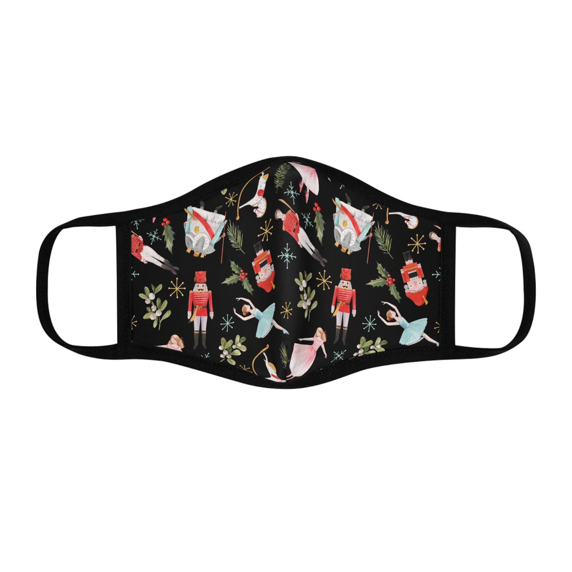 Christmas Face Mask, Nutcraker Vintage Motifs, Mistletoe Mask Christmas Face Mask, Nutcraker Vintage Motifs, Mistletoe Mask von fashionplusIQ