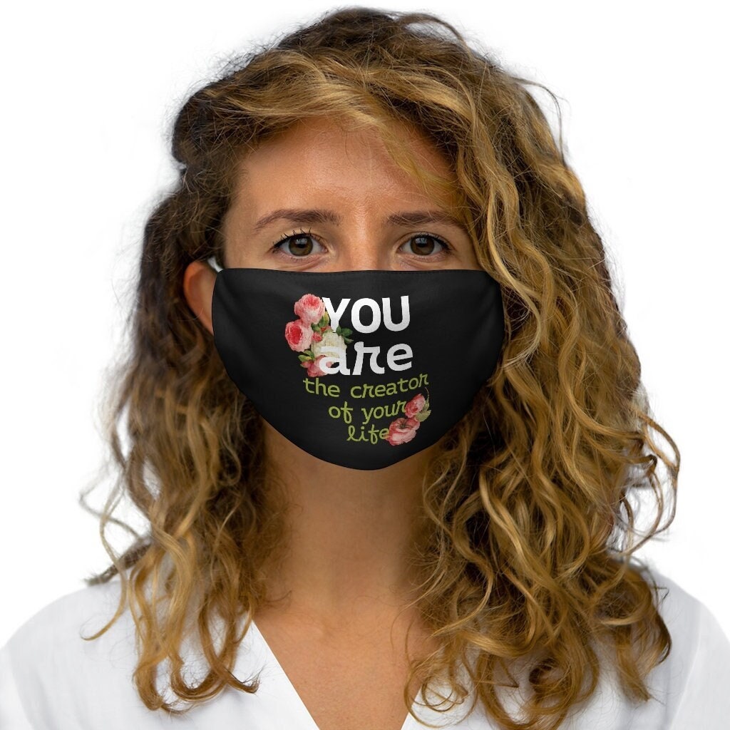 Motivation Face Mask, Create Your Life Roses Mask Motivation Face Mask, Create Your Life Roses Mask von fashionplusIQ
