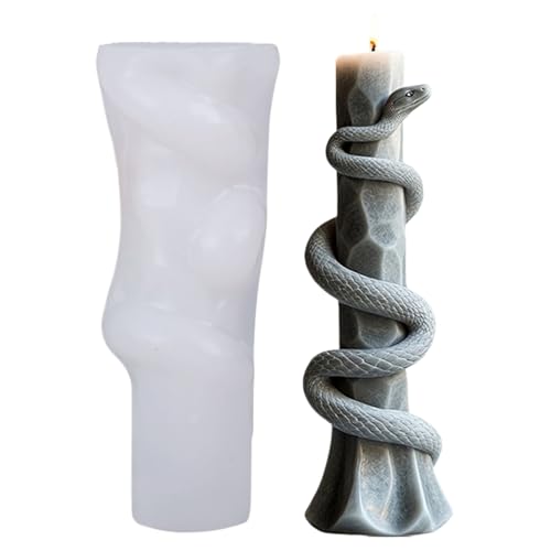 Schlange Körper Säule Kerzenform Silikon, 3D Silikonform Gießform | Tier Kerzen Für Sojawachs Kerzen, Gips, Epoxidharz, Handwerk Zum Gießen Heimdekorationen Schlange Säule Für Sojawachs Kerzen von fayarrd