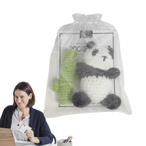 fayarrd Gehäkeltes Panda-Plüschtier, Gehäkeltes Panda-Stofftier - Süße Panda-Plüschtiere - Handgefertigtes gehäkeltes Panda-Kuscheltier mit Grußkarte und Organza-Paket für Thanksgiving, Kindertag, fayarrd Gehäkeltes Panda-Plüschtier, Gehäkeltes Panda-Stofftier - Süße Panda-Plüschtiere - Handgefertigtes gehäkeltes Panda-Kuscheltier mit Grußkarte und Organza-Paket für Thanksgiving, Kindertag, von fayarrd