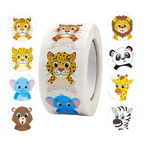 fayarrd Tierrolle Aufkleber - 500 Entzückende Farm Animal Sticker Sheets,2,5 cm große Geschenkanhänger-Aufkleber, kleine Aufkleber, Belohnungsaufkleber, perfekt für Kleinkinder und Kinder fayarrd Tierrolle Aufkleber - 500 Entzückende Farm Animal Sticker Sheets,2,5 cm große Geschenkanhänger-Aufkleber, kleine Aufkleber, Belohnungsaufkleber, perfekt für Kleinkinder und Kinder von fayarrd