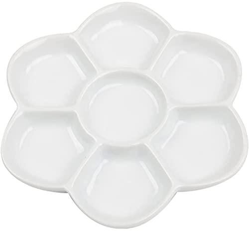 feedal Porzellan-Keramik in Gänseblümchenform, Mischpalette für Wasser-, Öl- oder Acrylfarben (8,5 cm) von feedal