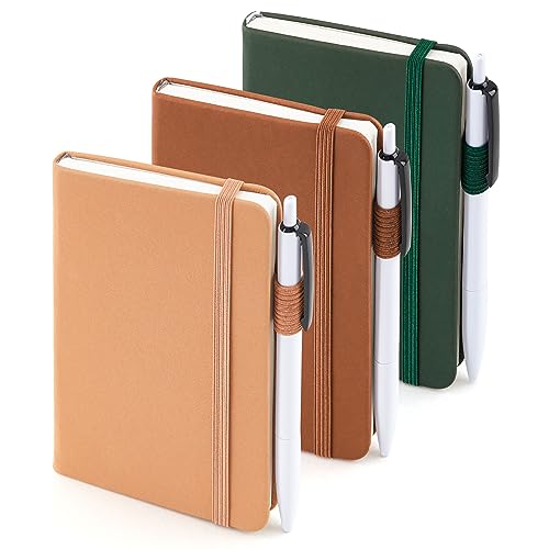 feela Notizbuch A6, 3 Stück Notizbücher Set, Journale Buch Bulk mit 3 Gelstiften schwarz, 80 GSM, 112 Seiten, 8,89x13,97cm, Mini Notizblock Set geeignet für Büro und Schule, Notizheft mit 3 Farben feela Notizbuch A6, 3 Stück Notizbücher Set, Journale Buch Bulk mit 3 Gelstiften schwarz, 80 GSM, 112 Seiten, 8,89x13,97cm, Mini Notizblock Set geeignet für Büro und Schule, Notizheft mit 3 Farben von feela