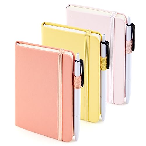 feela Notizbuch A6, 3 Stück Notizbücher Set, Journale Buch Bulk mit 3 Gelstiften schwarz, 80 GSM, 112 Seiten, 8,89x13,97cm, Mini Notizblock Set geeignet für Büro und Schule, Notizheft mit 3 Farben feela Notizbuch A6, 3 Stück Notizbücher Set, Journale Buch Bulk mit 3 Gelstiften schwarz, 80 GSM, 112 Seiten, 8,89x13,97cm, Mini Notizblock Set geeignet für Büro und Schule, Notizheft mit 3 Farben von feela