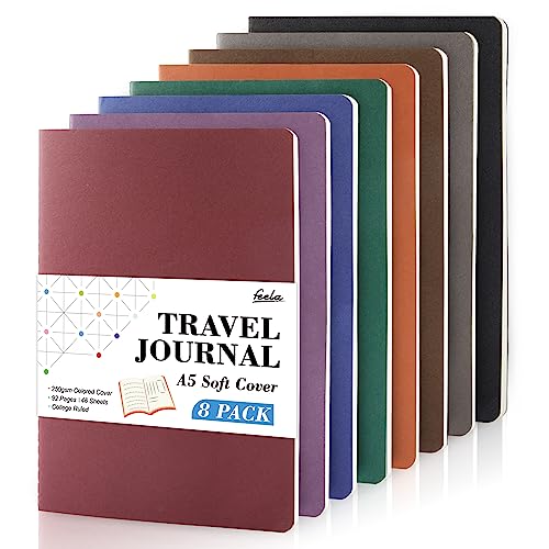 feela Notizbuch A5 Softcover, 8 Stück Notizbuch liniert, Notizheft mit 92 Seiten, 14x21cm, Notizblock Set gut für Büro und Schule zum Zeichen, Schreiben, für Student und College, Din A5, Vintage feela Notizbuch A5 Softcover, 8 Stück Notizbuch liniert, Notizheft mit 92 Seiten, 14x21cm, Notizblock Set gut für Büro und Schule zum Zeichen, Schreiben, für Student und College, Din A5, Vintage von feela