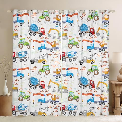 feelingyou Cartoon Auto Kinder Fenster Vorhänge,Baufahrzeug Ausrüstung LKW Küche Fenster Behandlungen,Bagger Kran Traktor Aquarell Fenster Vorhänge für Home Decor, 2 Platten, L Größe feelingyou Cartoon Auto Kinder Fenster Vorhänge,Baufahrzeug Ausrüstung LKW Küche Fenster Behandlungen,Bagger Kran Traktor Aquarell Fenster Vorhänge für Home Decor, 2 Platten, L Größe von feelingyou