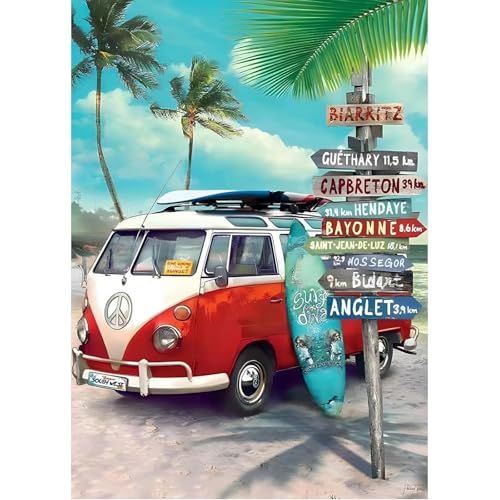feelive Auto Diamant Painting Bilder für Erwachsene, DIY Strand Diamond Painting Kits, Bausätze für Diamantmalerei 5D Runde Steine Diamant Painting für Zuhause Dekor 30x40cm feelive Auto Diamant Painting Bilder für Erwachsene, DIY Strand Diamond Painting Kits, Bausätze für Diamantmalerei 5D Runde Steine Diamant Painting für Zuhause Dekor 30x40cm von feelive
