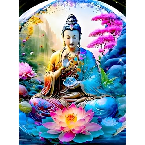 feelive Buddhismus Diamant Painting Bilder für Erwachsene, DIY Diamond Painting Kits für Buddhismus, Bausätze für Diamantmalerei 5D Runde Steine Diamant Painting für Zuhause Dekor 30x40cm feelive Buddhismus Diamant Painting Bilder für Erwachsene, DIY Diamond Painting Kits für Buddhismus, Bausätze für Diamantmalerei 5D Runde Steine Diamant Painting für Zuhause Dekor 30x40cm von feelive