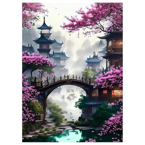 feelive Diamant Painting Bilder für Erwachsene, DIY Landschaft Blume Diamond Painting Kits, Bausätze für Diamantmalerei 5D Runde Steine Diamant Painting für Zuhause Dekor 30x40cm feelive Diamant Painting Bilder für Erwachsene, DIY Landschaft Blume Diamond Painting Kits, Bausätze für Diamantmalerei 5D Runde Steine Diamant Painting für Zuhause Dekor 30x40cm von feelive