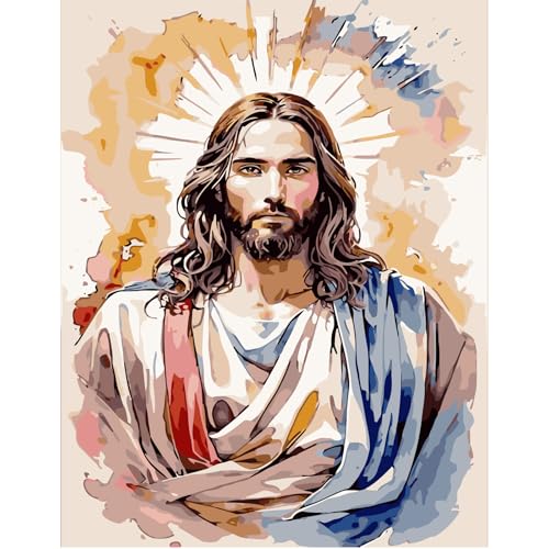 feelive Jesus Malen nach Zahlen Erwachsene, Ostern DIY Paint by Numbers Handgemalt Ölgemälde Leinwand Kits Mit Pinseln und Acrylfarbe für Home Wanddekoration 30x40cm feelive Jesus Malen nach Zahlen Erwachsene, Ostern DIY Paint by Numbers Handgemalt Ölgemälde Leinwand Kits Mit Pinseln und Acrylfarbe für Home Wanddekoration 30x40cm von feelive