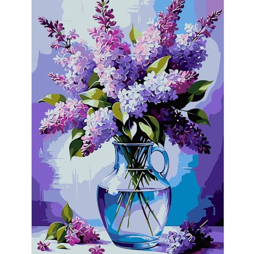 feelive Malen nach Zahlen Erwachsene, DIY Blume Paint by Numbers Handgemalt Ölgemälde Leinwand Kits Mit Pinseln und Acrylfarbe für Home Wanddekoration 30x40cm feelive Malen nach Zahlen Erwachsene, DIY Blume Paint by Numbers Handgemalt Ölgemälde Leinwand Kits Mit Pinseln und Acrylfarbe für Home Wanddekoration 30x40cm von feelive