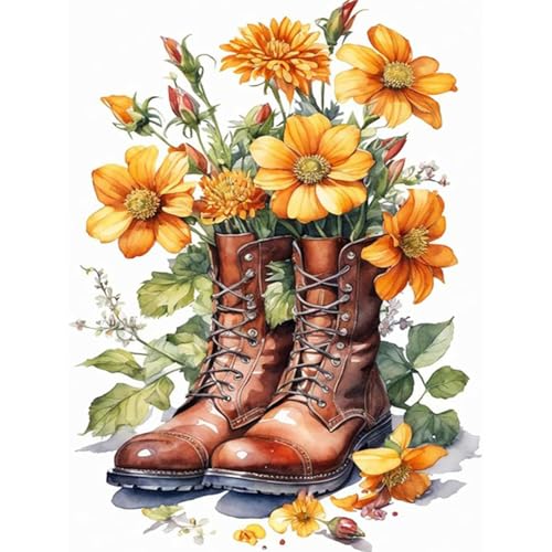 feelive Stiefel Diamond Painting Kits für Erwachsene, Blume DIY Diamant Painting Bilder für, Bausätze für Diamantmalerei 5D Runde Steine Diamant Painting für Zuhause Dekor 30x40cm feelive Stiefel Diamond Painting Kits für Erwachsene, Blume DIY Diamant Painting Bilder für, Bausätze für Diamantmalerei 5D Runde Steine Diamant Painting für Zuhause Dekor 30x40cm von feelive