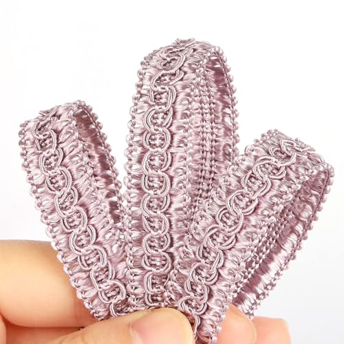 Fenghuangwu 13 Yard handgefertigte Grundbordüre, 1,5 cm Durchmesser, Gimpenborte für DIY, Dekoration (lila, 13 Yard) von fenghuangwu