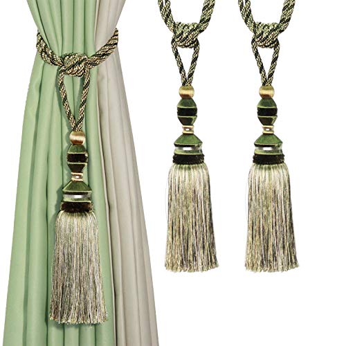 Fenghuangwu Raffhalter für Vorhänge, Quasten, Elegante Raffhalter für Vorhänge, Grün, 2 Stück Fenghuangwu Raffhalter für Vorhänge, Quasten, Elegante Raffhalter für Vorhänge, Grün, 2 Stück von fenghuangwu