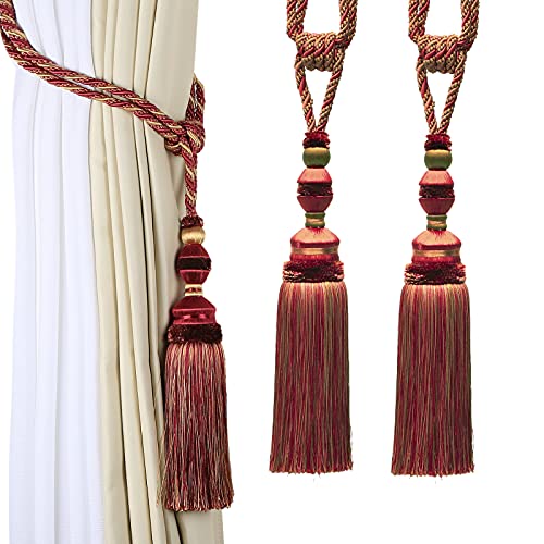 Fenghuangwu Raffhalter für Vorhänge, Quasten, Elegante Raffhalter für Vorhänge, Rot, 2 Stück Fenghuangwu Raffhalter für Vorhänge, Quasten, Elegante Raffhalter für Vorhänge, Rot, 2 Stück von fenghuangwu