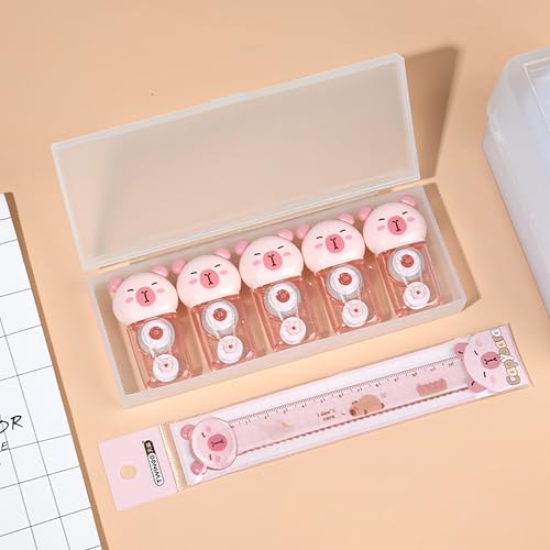 6 Stück Mini süßes Schwein Korrekturroller 6m x 5mm Niedliches Schwein-Lineal süßes Schwein Korrekturband, mini kompakt Korrekturbänder, mini kompakt für Schüler Schulbedarf für Sofortkorrekturen (A) 6 Stück Mini süßes Schwein Korrekturroller 6m x 5mm Niedliches Schwein-Lineal süßes Schwein Korrekturband, mini kompakt Korrekturbänder, mini kompakt für Schüler Schulbedarf für Sofortkorrekturen (A) von fengman123