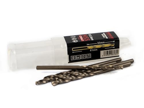 Ferrcan HSS Metallbohrer DIN338 M35 5% Kobalt Turbomax zum Bohren in Edelstahl, Eisen und anderen Metallen Packung mit 5 Stück pro Maß (3mm) von ferrcan
