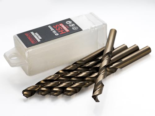 Ferrcan Metallbohrer HSS DIN338 M35 5 % Kobalt Turbomax zum Bohren in Edelstahl, Eisen und anderen Metallen, Packung mit 5 Stück pro Größe (10 mm) von ferrcan