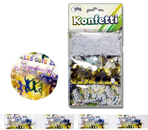 Jugendweihe Deko Konfetti Streudeko 500 Teile dreiteilig 28gr I Alles Gute zur Jugendweihe Endlich Erwachsen Tischdekoration Jugendfeier bunt mehrfarbig von Feste Feiern Jugendweihe Deko Konfetti Streudeko 500 Teile dreiteilig 28gr I Alles Gute zur Jugendweihe Endlich Erwachsen Tischdekoration Jugendfeier bunt mehrfarbig von Feste Feiern von festefeiern-shop.de
