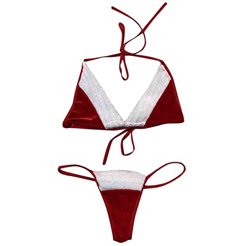 ffkoisE Angebote Tages blitzangebote Weihnachten Dessous Sexy Set Push Up Damen Negligee Baby Dolls Xmas Unterwäsche Wolle Frauen Schal Nähte Perspektive Pelze Spitze Reizwäsche von ffkoisE