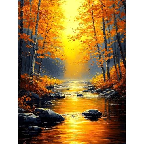 Malen Nach Zahlen Erwachsene Herbstlicher Flusssonnenuntergang,DIY Handgemalt Ölmalerei Leinwand Kit,mit Pinseln Acrylpigment Paint by Numbers Ölmalerei Bastelset für Heimdekoration mit Rahmen,55x70cm Malen Nach Zahlen Erwachsene Herbstlicher Flusssonnenuntergang,DIY Handgemalt Ölmalerei Leinwand Kit,mit Pinseln Acrylpigment Paint by Numbers Ölmalerei Bastelset für Heimdekoration mit Rahmen,55x70cm von fghgbf