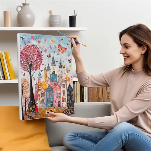 Malen Nach Zahlen Erwachsene Schlossparadies,DIY Handgemalt Ölmalerei Leinwand Kits,mit Pinseln Acrylpigment Paint by Numbers Kits Ölmalerei Bastelset für Geschenk Heimdekoration Ohne Rahmen,60x75cm Malen Nach Zahlen Erwachsene Schlossparadies,DIY Handgemalt Ölmalerei Leinwand Kits,mit Pinseln Acrylpigment Paint by Numbers Kits Ölmalerei Bastelset für Geschenk Heimdekoration Ohne Rahmen,60x75cm von fghgbf