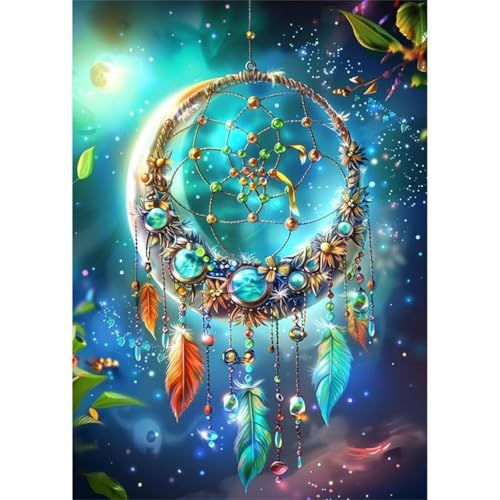 Paint by Number for Adult,Dreamcatcher Starry Sky DIY Oil Painting Kits on Canvas for Beginner,with Brushes and Acrylic Pigment,Paint by Numbers Arts Crafts Kit for Home Decor Without Frame,55x70cm Paint by Number for Adult,Dreamcatcher Starry Sky DIY Oil Painting Kits on Canvas for Beginner,with Brushes and Acrylic Pigment,Paint by Numbers Arts Crafts Kit for Home Decor Without Frame,55x70cm von fghgbf
