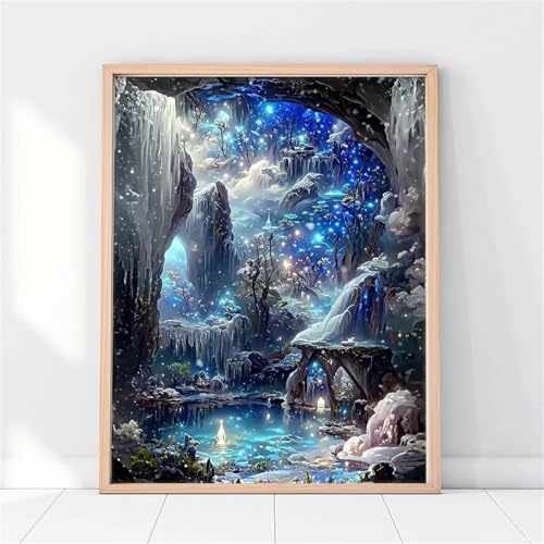 Paint by Number for Adult,Wonderland Waterfall DIY Oil Painting Kits on Canvas for Beginner,with Brushes and Acrylic Pigment,Paint by Numbers Arts and Crafts Kit for Home Decor Without Frame,40x50cm Paint by Number for Adult,Wonderland Waterfall DIY Oil Painting Kits on Canvas for Beginner,with Brushes and Acrylic Pigment,Paint by Numbers Arts and Crafts Kit for Home Decor Without Frame,40x50cm von fghgbf