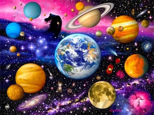 fghgbf 5D Planet Galaxy Diamond Painting Kits for Adults Beginners,DIY Square Full Drill Diamond Art Crystal Rhinestone Cross Stitch Painting by Numbers Picture for Home Wall Decor 100x130cm fghgbf 5D Planet Galaxy Diamond Painting Kits for Adults Beginners,DIY Square Full Drill Diamond Art Crystal Rhinestone Cross Stitch Painting by Numbers Picture for Home Wall Decor 100x130cm von fghgbf