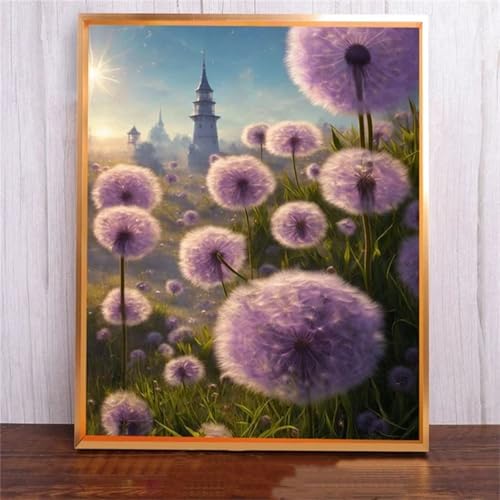 fghgbf 5D Purple Dandelion Diamond Painting Kits for Adults Beginners,DIY Square Full Drill Diamond Art Crystal Rhinestone Cross Stitch Painting by Numbers Picture for Home Wall Decor 100x130cm fghgbf 5D Purple Dandelion Diamond Painting Kits for Adults Beginners,DIY Square Full Drill Diamond Art Crystal Rhinestone Cross Stitch Painting by Numbers Picture for Home Wall Decor 100x130cm von fghgbf
