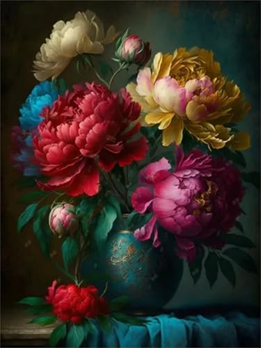 fghgbf 5D Red White Peony Diamond Painting Kits for Adults Beginners,DIY Round Full Drill Diamond Art Crystal Rhinestone Cross Stitch Painting by Numbers Picture for Home Wall Decor 100x130cm fghgbf 5D Red White Peony Diamond Painting Kits for Adults Beginners,DIY Round Full Drill Diamond Art Crystal Rhinestone Cross Stitch Painting by Numbers Picture for Home Wall Decor 100x130cm von fghgbf