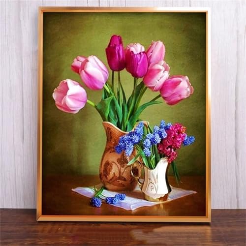 fghgbf 5D Tulip Pink Diamond Painting Kits for Adults Beginners,DIY Round Full Drill Diamond Art Crystal Rhinestone Cross Stitch Painting by Numbers Picture for Home Wall Decor 100x130cm fghgbf 5D Tulip Pink Diamond Painting Kits for Adults Beginners,DIY Round Full Drill Diamond Art Crystal Rhinestone Cross Stitch Painting by Numbers Picture for Home Wall Decor 100x130cm von fghgbf