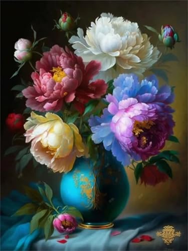 fghgbf 5D White Yellow Peony Diamond Painting Kits for Adults Beginners,DIY Square Full Drill Diamond Art Crystal Rhinestone Cross Stitch Painting by Numbers Picture for Home Wall Decor 100x130cm fghgbf 5D White Yellow Peony Diamond Painting Kits for Adults Beginners,DIY Square Full Drill Diamond Art Crystal Rhinestone Cross Stitch Painting by Numbers Picture for Home Wall Decor 100x130cm von fghgbf