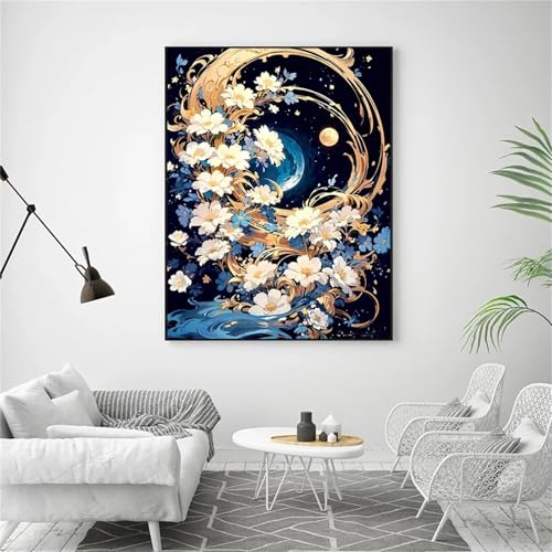 fghgbf Diamond Painting Erwachsene,5D Nachtblume Diamond Painting Kits Kinder,DIY Square Voller Diamant Malerei Stickerei Kreuzstich Malen nach Zahlen für Home Wand Décor 100x130cm fghgbf Diamond Painting Erwachsene,5D Nachtblume Diamond Painting Kits Kinder,DIY Square Voller Diamant Malerei Stickerei Kreuzstich Malen nach Zahlen für Home Wand Décor 100x130cm von fghgbf