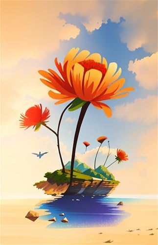 fghgbf Malen Nach Zahlen Erwachsene,Handgemalt Malen Nach Zahlen für AnfÃnger,Daisy Island Sea DIY Ölgemälde auf Leinwand Set,mit 3 Pinseln und Acrylfarben für Home Décor mit Rahmen,45x60cm fghgbf Malen Nach Zahlen Erwachsene,Handgemalt Malen Nach Zahlen für AnfÃnger,Daisy Island Sea DIY Ölgemälde auf Leinwand Set,mit 3 Pinseln und Acrylfarben für Home Décor mit Rahmen,45x60cm von fghgbf