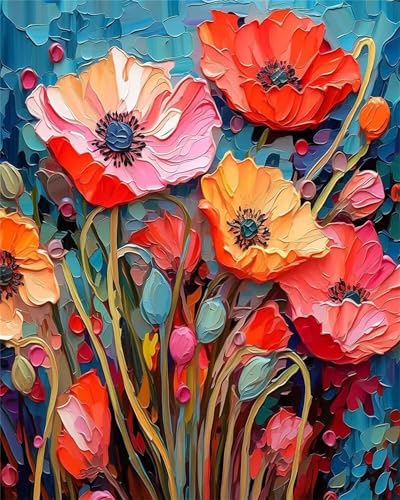 fghgbf Malen Nach Zahlen Erwachsene,Handgemalt Malen Nach Zahlen für AnfÃnger,Gelbe rote Blume DIY Ölgemälde auf Leinwand Set,mit 3 Pinseln und Acrylfarben für Home Décor Ohne Rahmen,60x90cm fghgbf Malen Nach Zahlen Erwachsene,Handgemalt Malen Nach Zahlen für AnfÃnger,Gelbe rote Blume DIY Ölgemälde auf Leinwand Set,mit 3 Pinseln und Acrylfarben für Home Décor Ohne Rahmen,60x90cm von fghgbf
