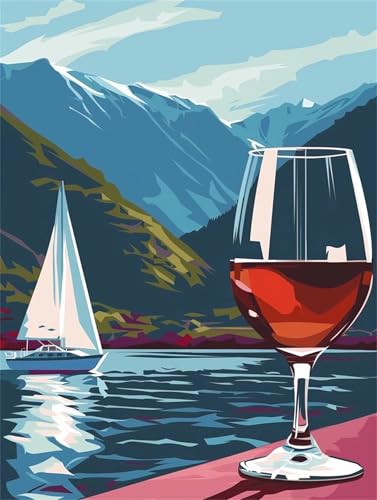 fghgbf Paint by Number for Adult,Boat Mountains DIY Oil Painting Kits on Canvas for Beginner,with Brushes and Acrylic Pigment,Paint by Numbers Arts and Crafts Kit for Home Decor with frame,30x40cm fghgbf Paint by Number for Adult,Boat Mountains DIY Oil Painting Kits on Canvas for Beginner,with Brushes and Acrylic Pigment,Paint by Numbers Arts and Crafts Kit for Home Decor with frame,30x40cm von fghgbf