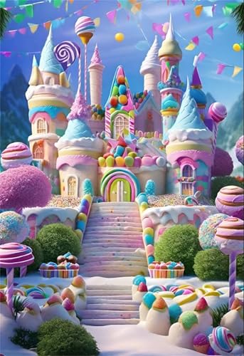 fghgbf Paint by Number for Adult,Candy Castle DIY Oil Painting Kits on Canvas for Beginner,with Brushes and Acrylic Pigment,Paint by Numbers Arts and Crafts Kit for Home Decor with frame,50x65cm fghgbf Paint by Number for Adult,Candy Castle DIY Oil Painting Kits on Canvas for Beginner,with Brushes and Acrylic Pigment,Paint by Numbers Arts and Crafts Kit for Home Decor with frame,50x65cm von fghgbf