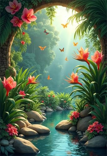 fghgbf Paint by Number for Adult,Creek Plants DIY Oil Painting Kits on Canvas for Beginner,with Brushes and Acrylic Pigment,Paint by Numbers Arts and Crafts Kit for Home Decor with frame,30x40cm fghgbf Paint by Number for Adult,Creek Plants DIY Oil Painting Kits on Canvas for Beginner,with Brushes and Acrylic Pigment,Paint by Numbers Arts and Crafts Kit for Home Decor with frame,30x40cm von fghgbf