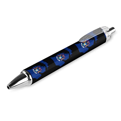 fifbird Michigan Kugelschreiber, einziehbar, feine Spitze, runder Schaft, für Notizbuch, Schreiben, Büro, Arbeit, 0,5 mm, 4 Stück von fifbird