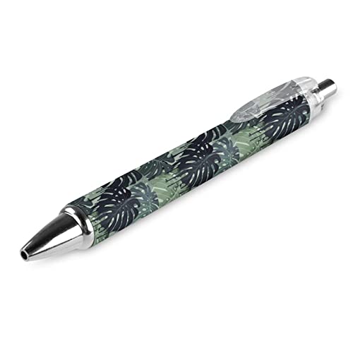 fifbird Monstera Melt Palm Stifte, 0,5 mm, mit superweichem Griff, Kugelschreiber, schwarze Tinte, Arbeitsstift für Männer und Frauen, einziehbare Bürostifte, 4 Stück von fifbird