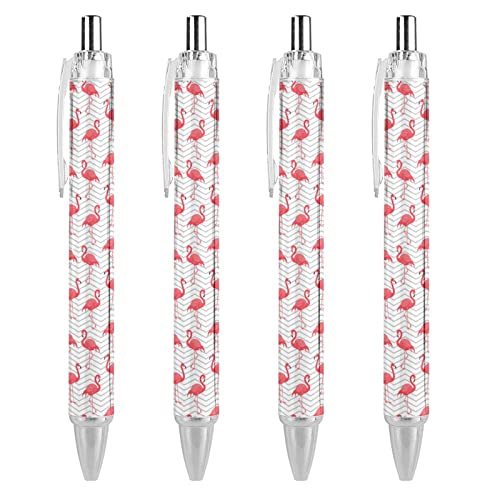 fifbird Roter Flamingo-Kugelschreiber, einziehbar, feine Spitze, runder Schaft, für Notizbuch, Schreiben, Büro, Arbeiten, 0,5 mm, 4 Stück fifbird Roter Flamingo-Kugelschreiber, einziehbar, feine Spitze, runder Schaft, für Notizbuch, Schreiben, Büro, Arbeiten, 0,5 mm, 4 Stück von fifbird
