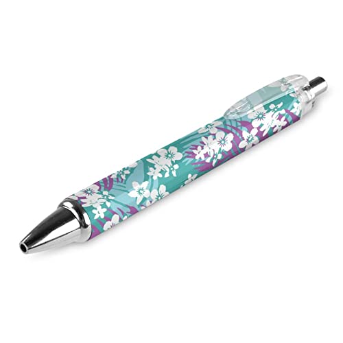 fifbird Schöner Kugelschreiber mit Blumenmuster, einziehbar, feine Spitze, runder Schaft, schwarz, Stifte für Notizbuch, Schreiben, Büro, Arbeit, 0,5 mm, 4 Stück von fifbird