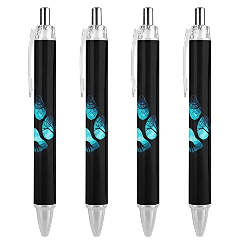 fifbird Wolf Palm Stifte mit superweichem Griff, Kugelschreiber, für Männer und Frauen, einziehbare Bürostifte, 0,55 mm, schwarze Tinte, 4 Stück fifbird Wolf Palm Stifte mit superweichem Griff, Kugelschreiber, für Männer und Frauen, einziehbare Bürostifte, 0,55 mm, schwarze Tinte, 4 Stück von fifbird