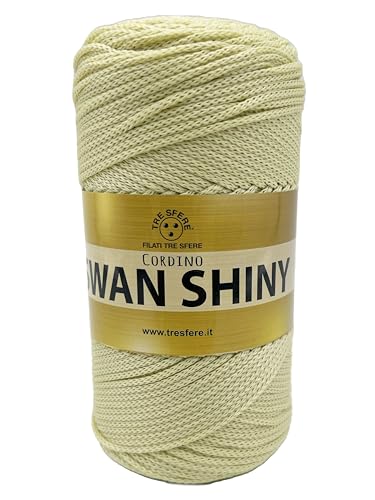 happy time Makramee Garn Strickgarn 250g 100 Baumwolle (Beige) von filati italiani